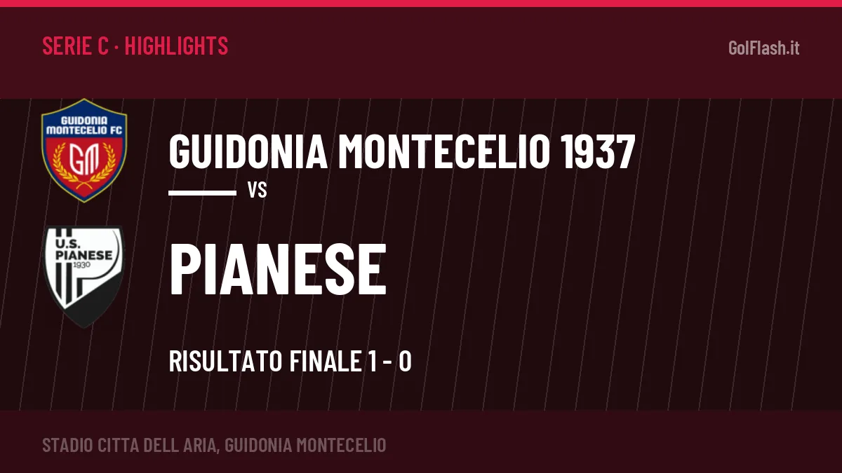 Rivedi Guidonia Montecelio 1937-Pianese: highlights, gol e momenti chiave della partita