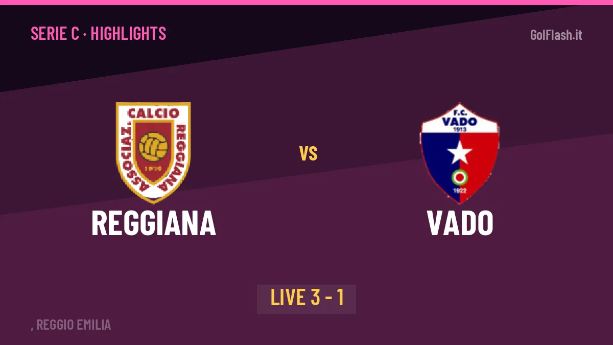 Reggiana-Vado, gli highlights: tutti i gol in video