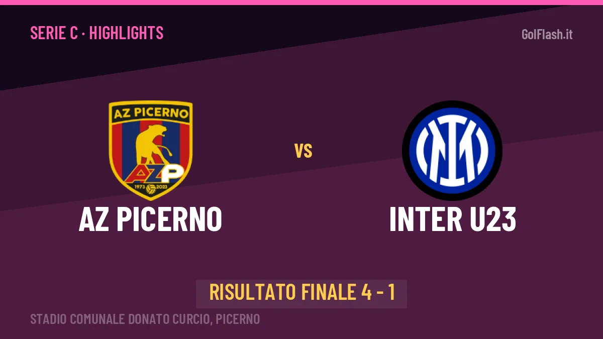 AZ Picerno-Inter U23, sintesi e gol: gli highlights di Serie C