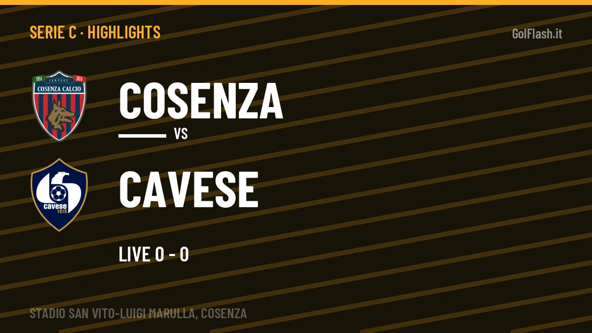 Gol e highlights di Cosenza-Cavese: guarda la sintesi