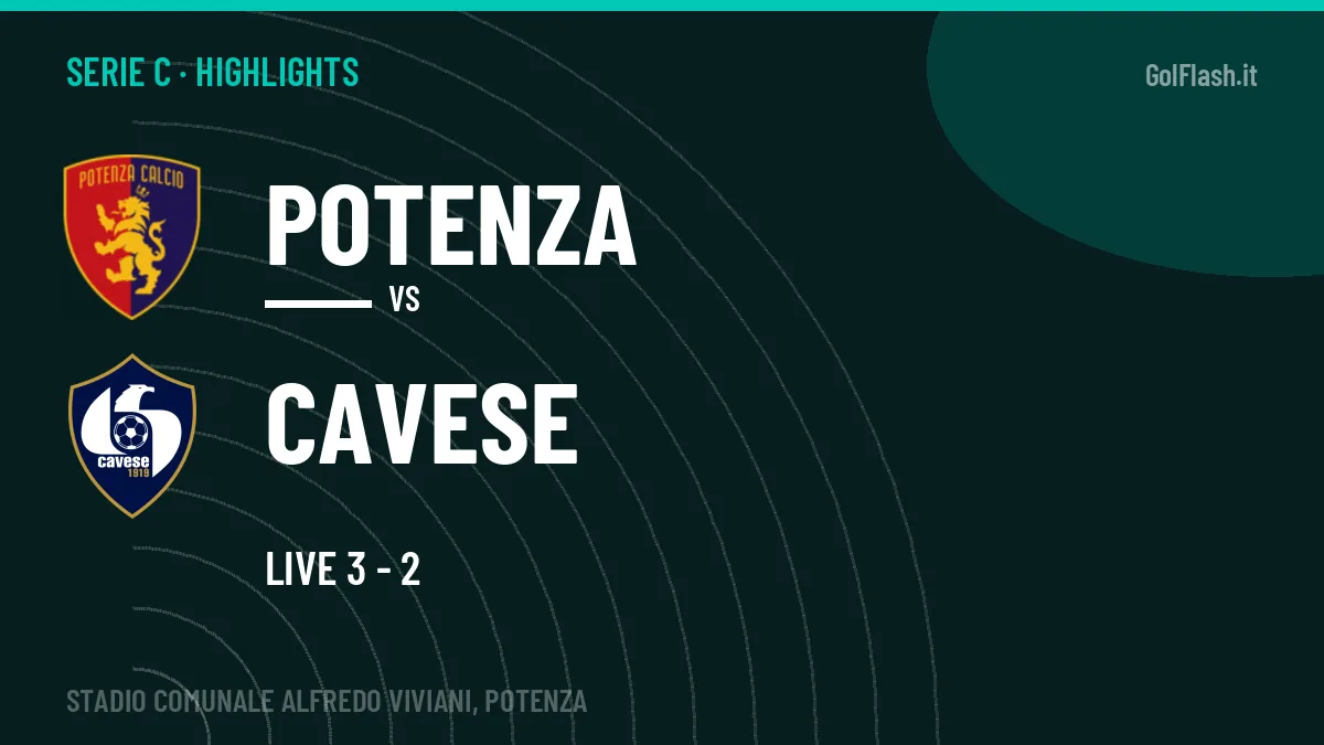 Video Potenza-Cavese: highlights e gol della partita di Serie C