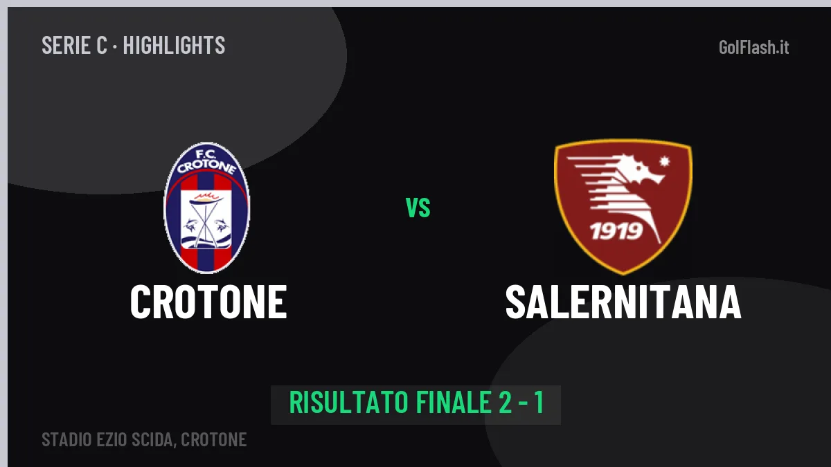 Crotone-Salernitana 2-1: highlights, video, azioni e gol del match