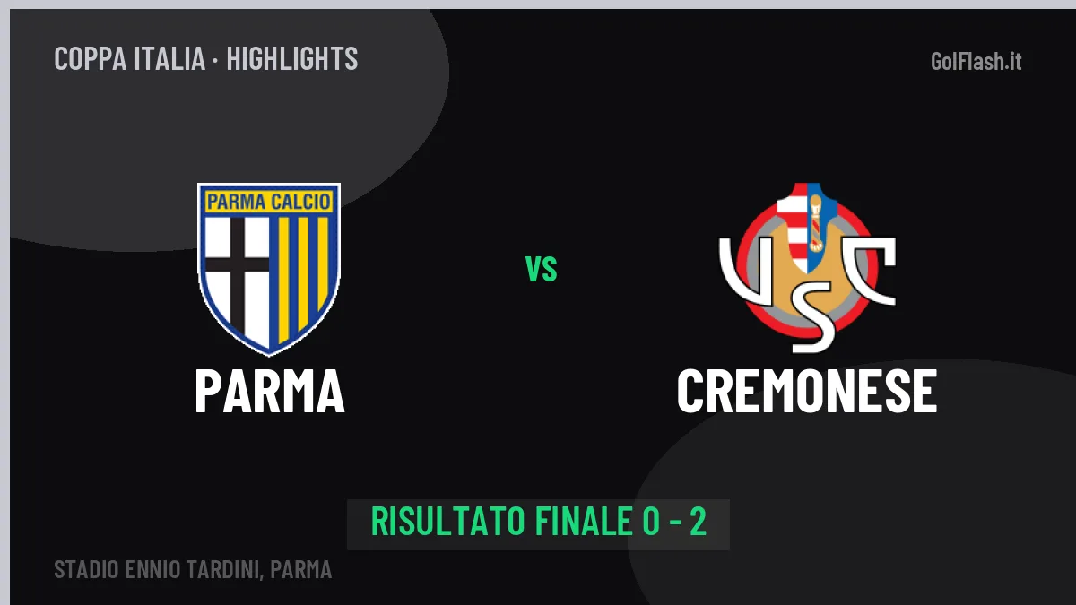 Parma-Cremonese 0-2: video gol, azioni salienti e statistiche