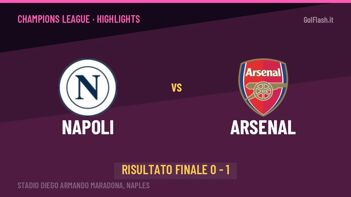 Napoli-Arsenal 0-1, gli highlights: tutti i gol in video