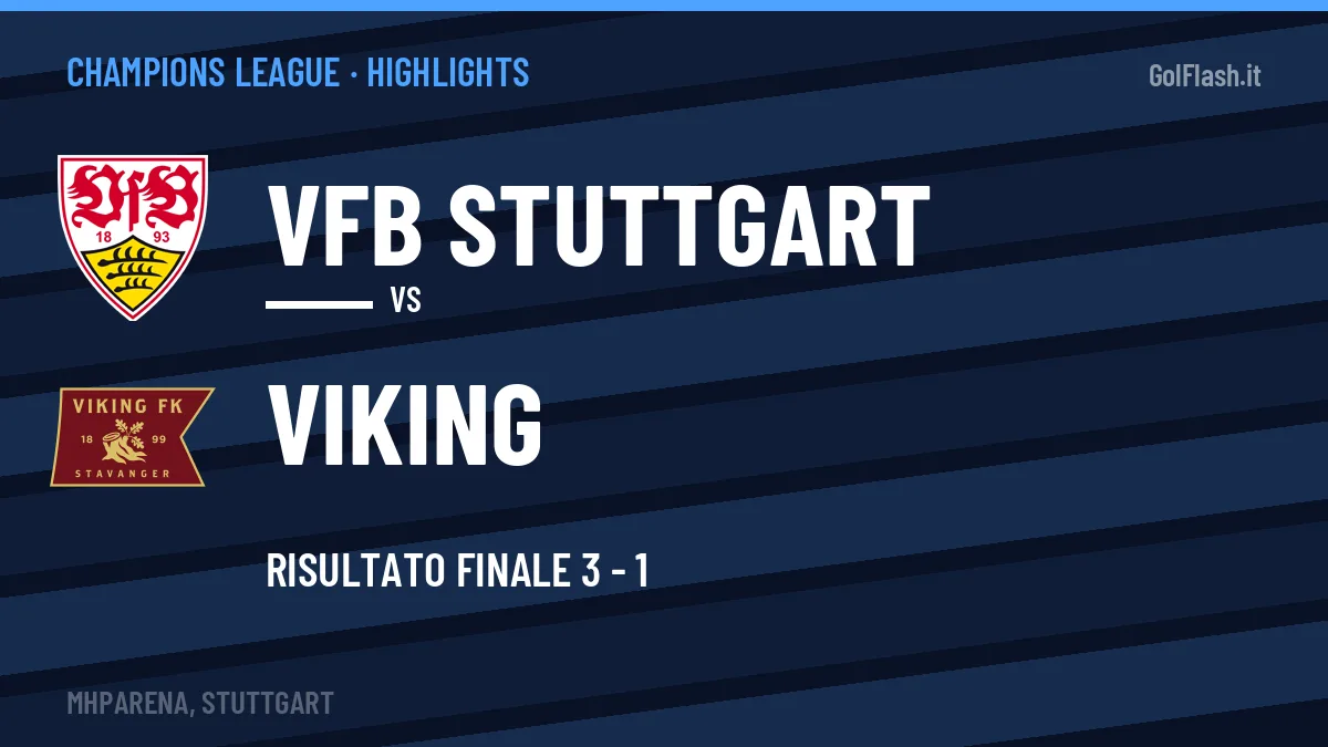 Rivedi VfB Stuttgart-Viking: highlights, gol e momenti chiave della partita