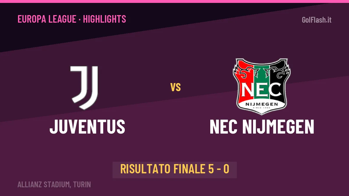 Juventus-NEC Nijmegen highlights: video, marcatori e statistiche