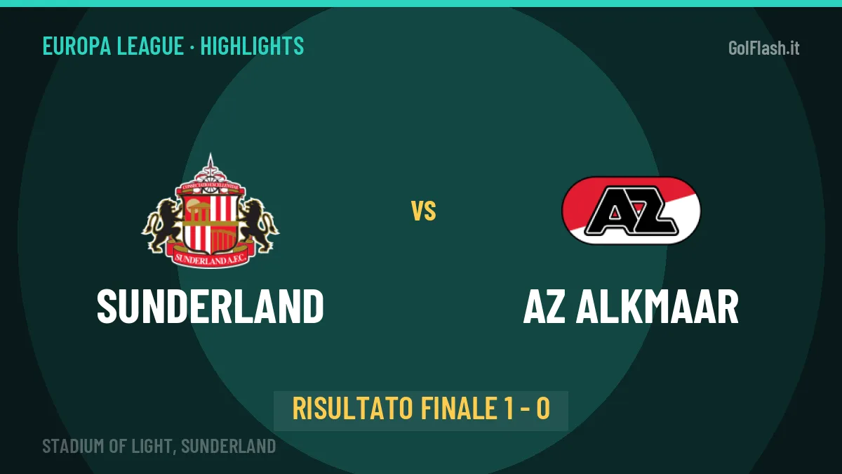 Sunderland-AZ Alkmaar 1-0: highlights, video, azioni e gol del match