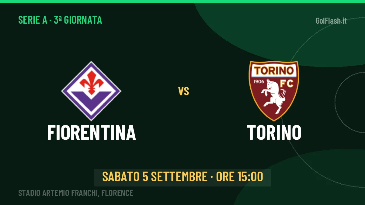 Dove vedere Fiorentina-Torino in TV e streaming: orario, canale e formazioni