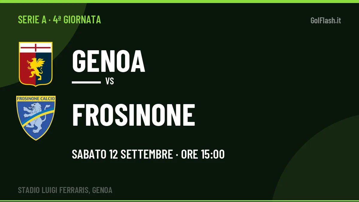 Probabili formazioni Genoa Frosinone: chi gioca, quote e pronostico