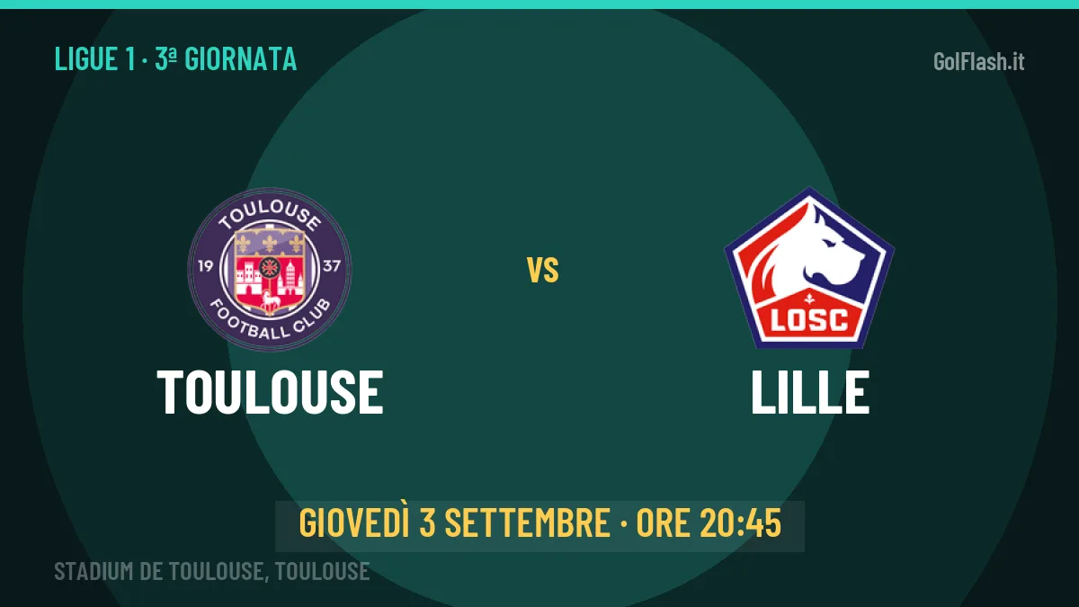 Toulouse Lille in streaming: dove vedere la partita, orario e probabili formazioni