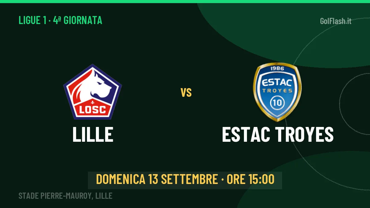 Dove vedere Lille-Estac Troyes in TV e streaming: orario, canale e formazioni