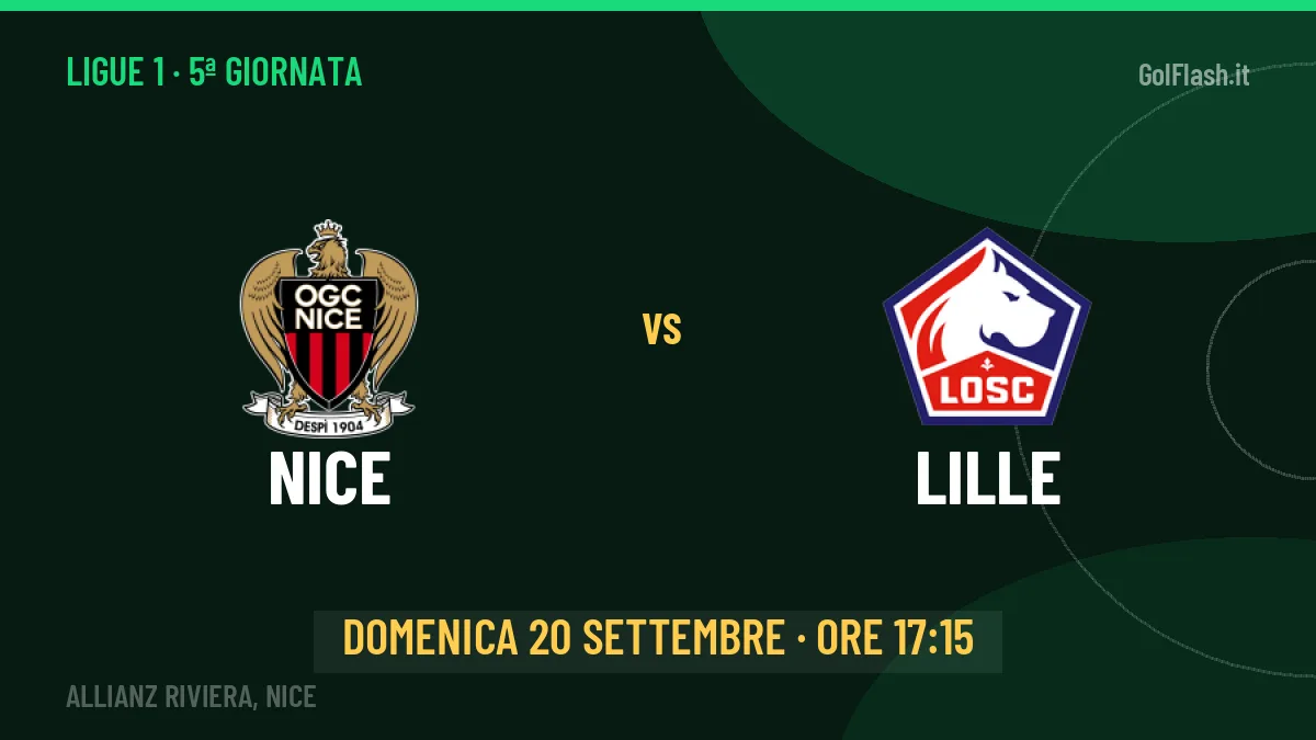 Nice-Lille, Ligue 1: probabili formazioni, quote e dove vedere la partita in TV e streaming