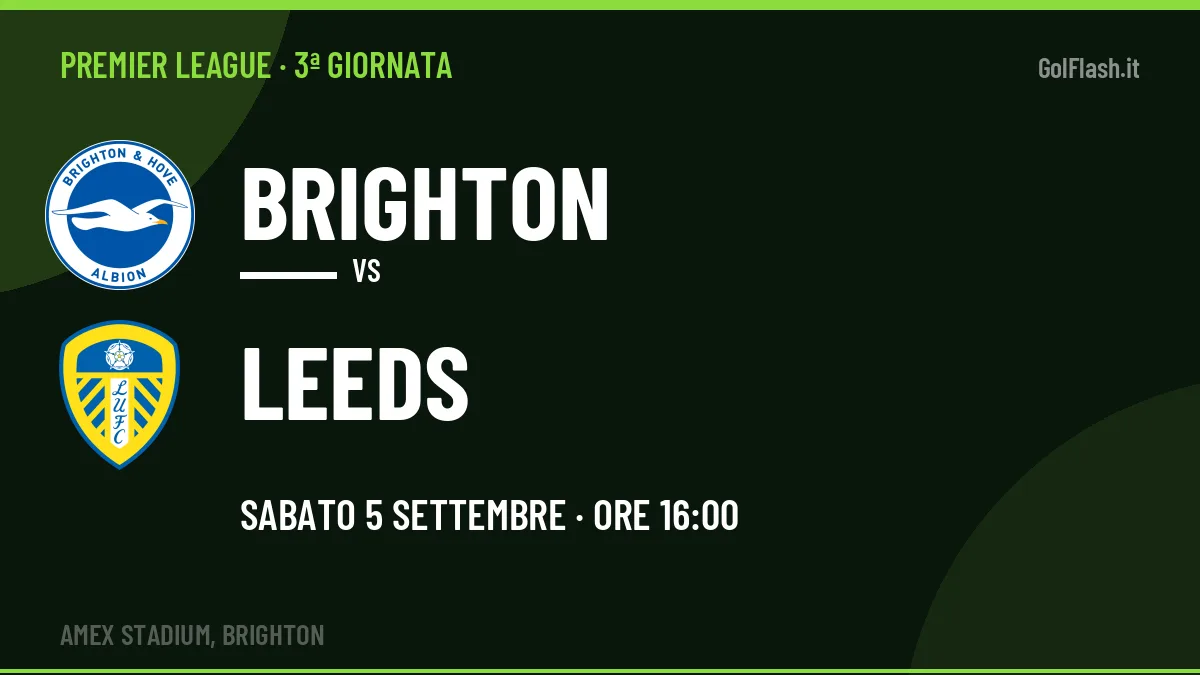 Pronostico Brighton Leeds: quote, precedenti e come arrivano le due squadre