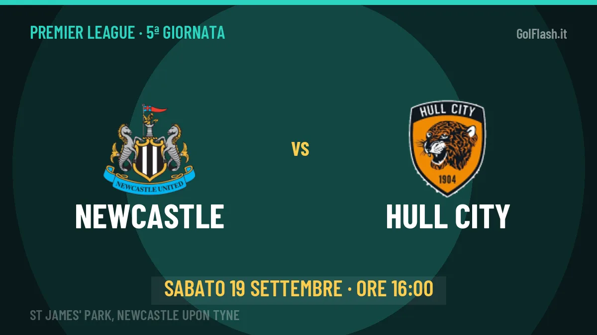 Newcastle Hull City in streaming: dove vedere la partita, orario e probabili formazioni