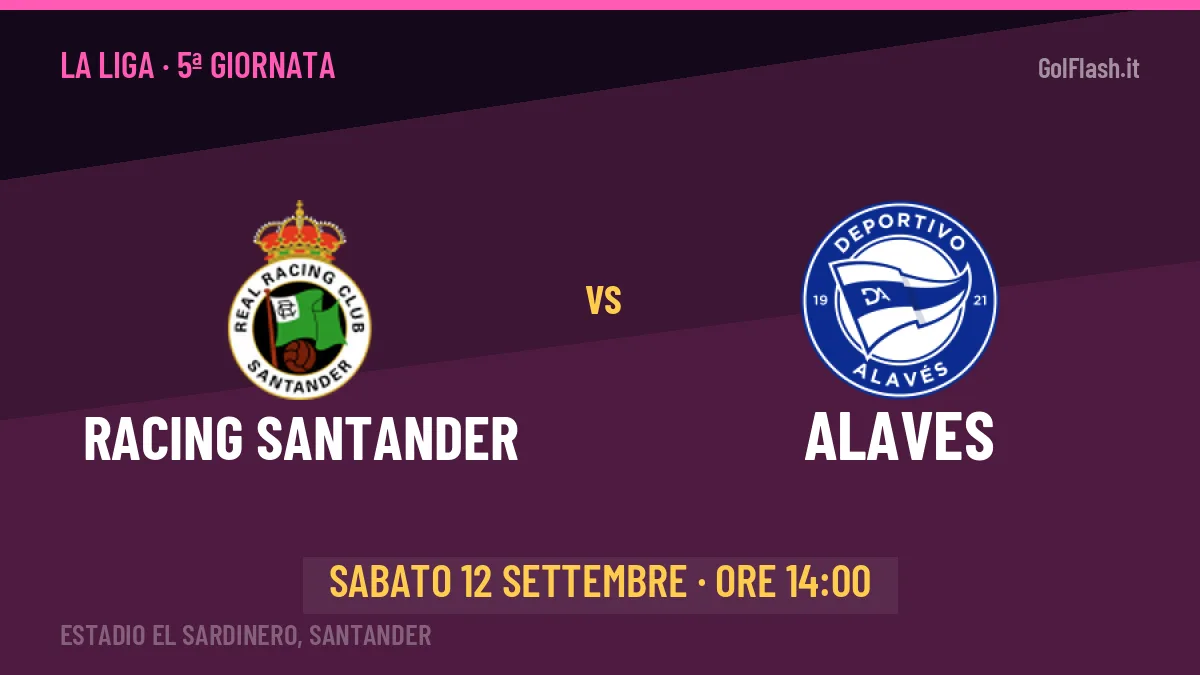 Racing Santander Alaves in streaming: dove vedere la partita, orario e probabili formazioni