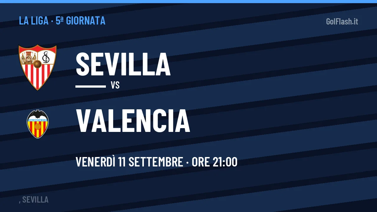 Sevilla Valencia in streaming: dove vedere la partita, orario e probabili formazioni