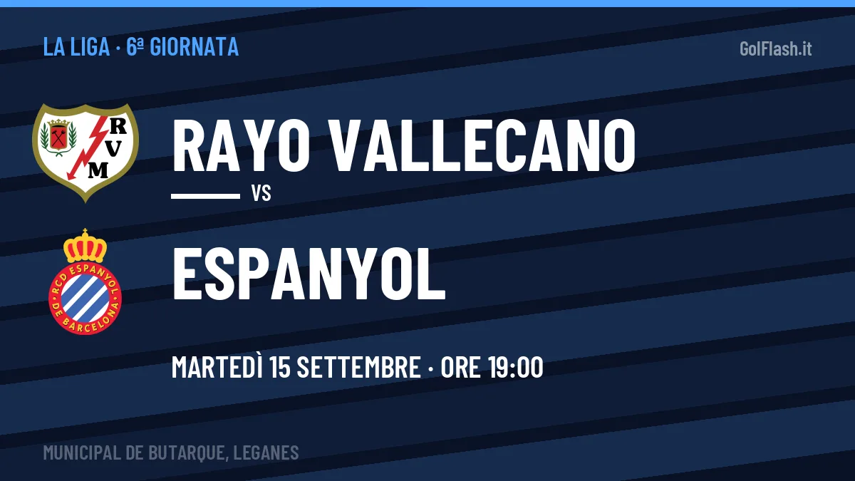 Rayo Vallecano-Espanyol (mar 15/09 ore 19:00): probabili formazioni, statistiche e quote