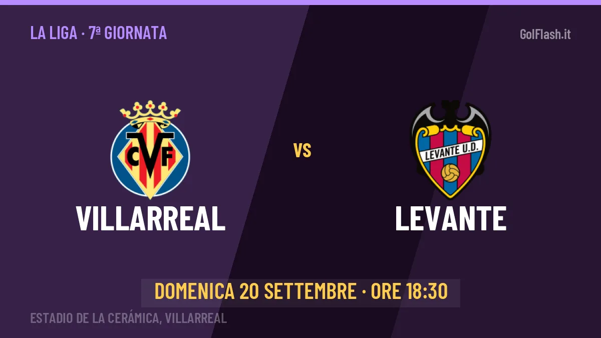 Probabili formazioni Villarreal Levante: chi gioca, quote e pronostico