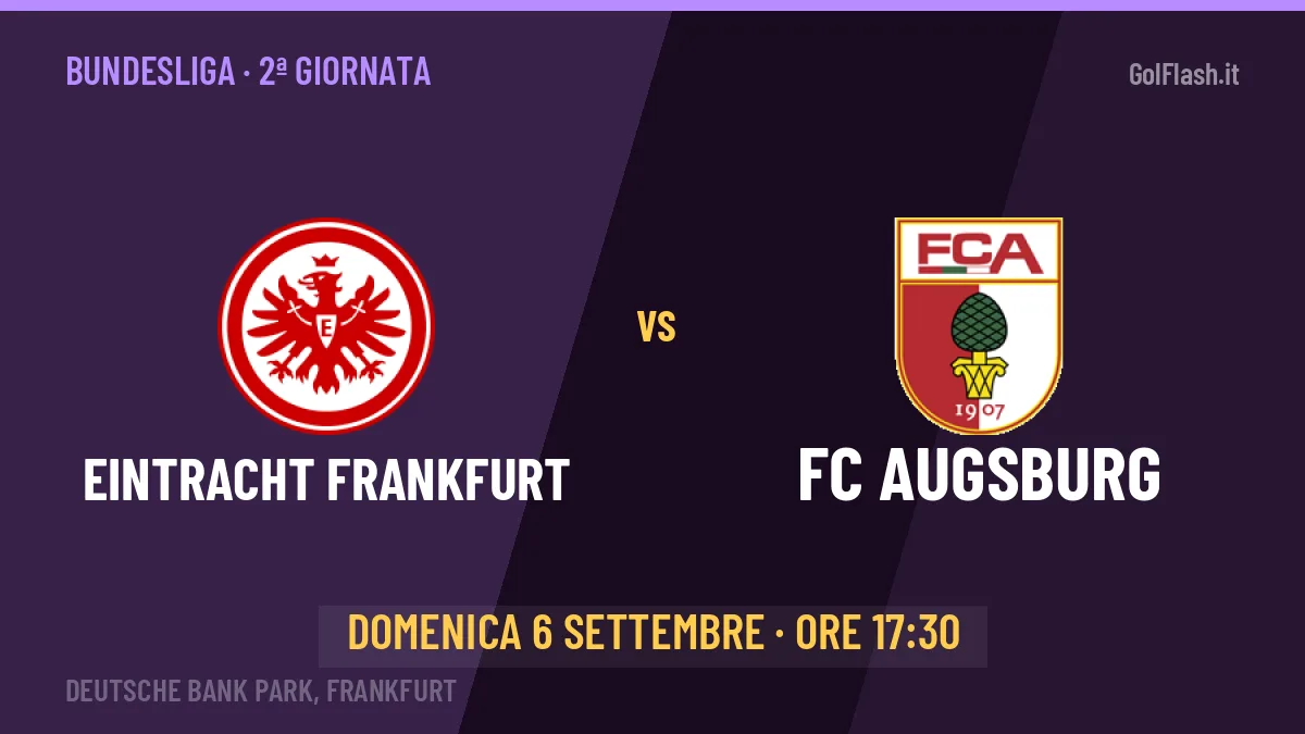 Pronostico Eintracht Frankfurt FC Augsburg: quote, precedenti e come arrivano le due squadre