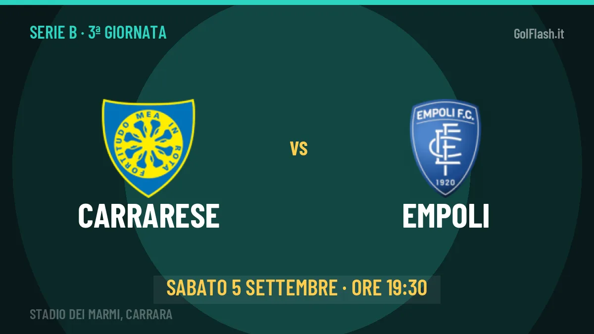 Quote Carrarese Empoli e pronostico: cosa dicono i bookmaker e dove vederla