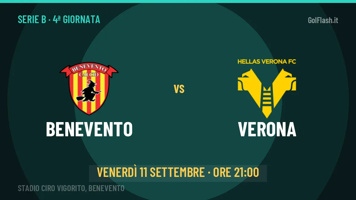 Benevento Verona in streaming: dove vedere la partita, orario e probabili formazioni