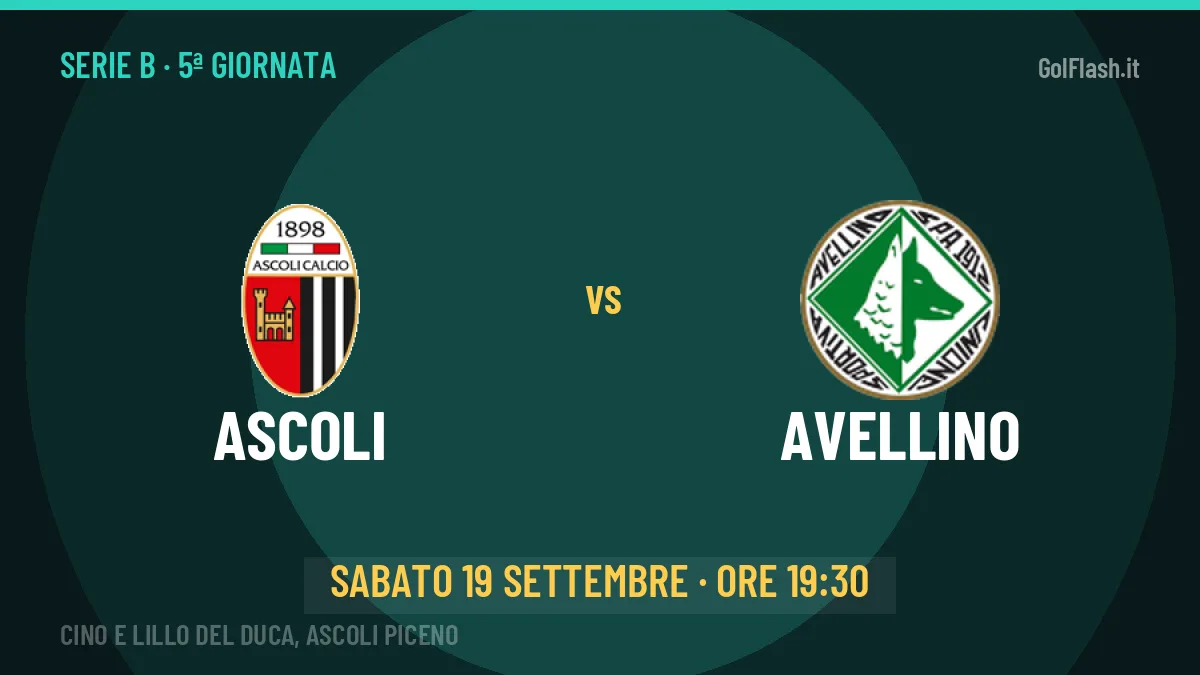 Ascoli-Avellino in TV: a che ora si gioca, dove vederla e probabili formazioni