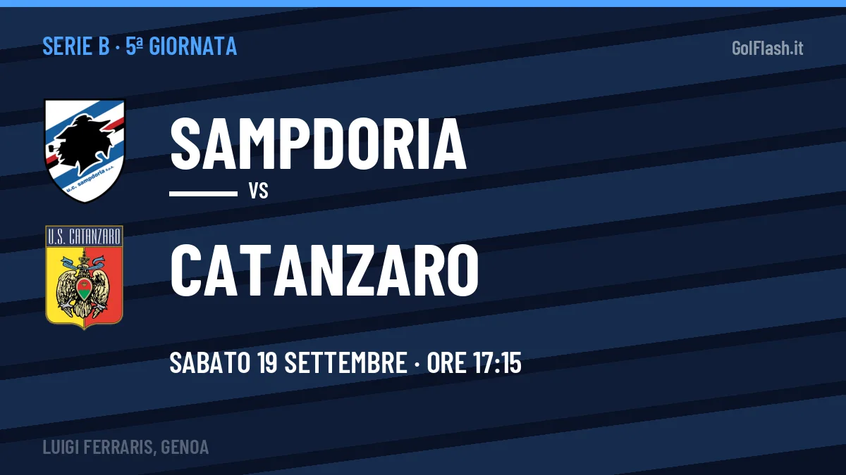 Sampdoria-Catanzaro in TV: a che ora si gioca, dove vederla e probabili formazioni