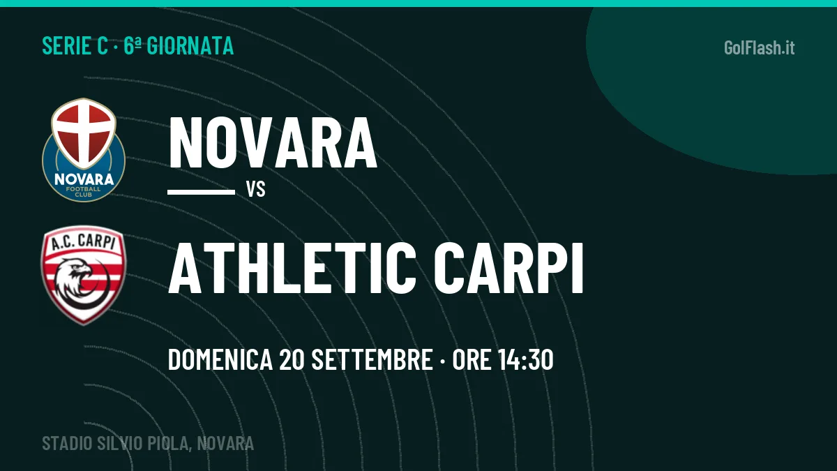 Novara-Athletic Carpi, Serie C: probabili formazioni, quote e dove vedere la partita in TV e streaming