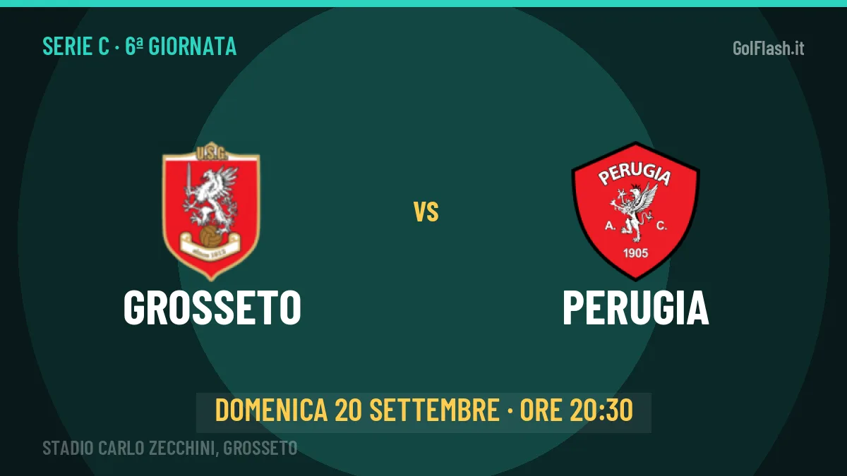 Grosseto Perugia in streaming: dove vedere la partita, orario e probabili formazioni