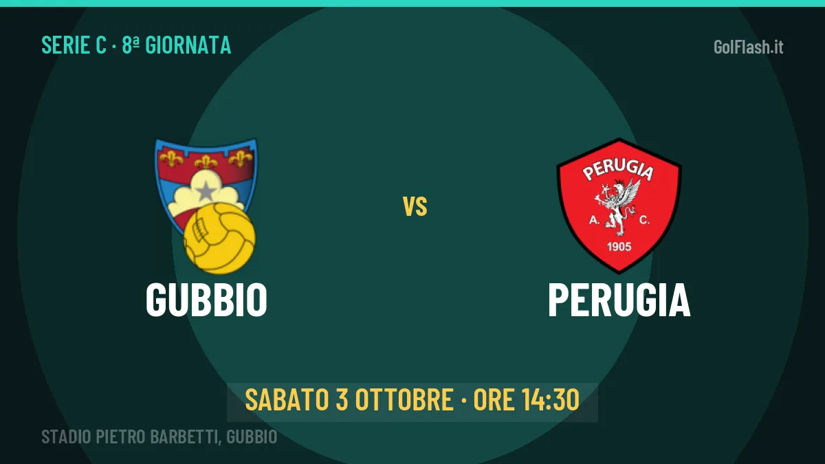 Gubbio-Perugia, Serie C: probabili formazioni, quote e dove vedere la partita in TV e streaming