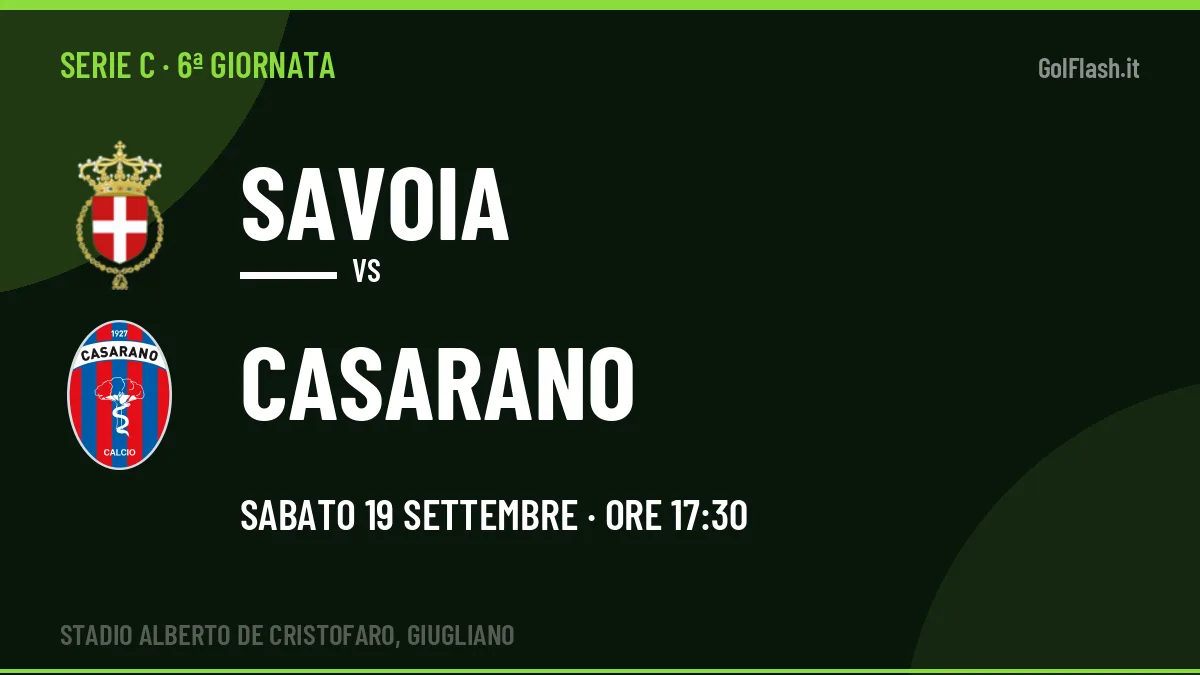 Savoia-Casarano, Serie C: probabili formazioni, quote e dove vedere la partita in TV e streaming