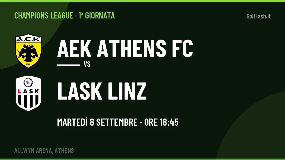 Quote AEK Athens FC Lask Linz e pronostico: cosa dicono i bookmaker e dove vederla