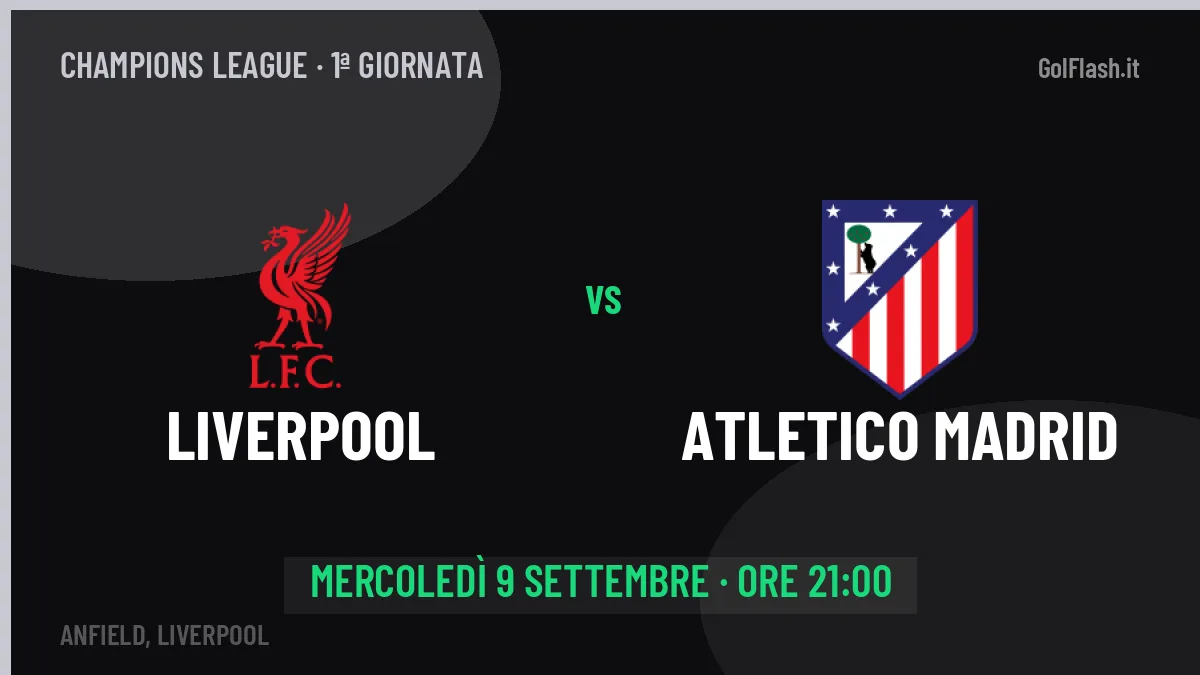 Liverpool-Atletico Madrid, Champions League: probabili formazioni, quote e dove vedere la partita in TV e streaming