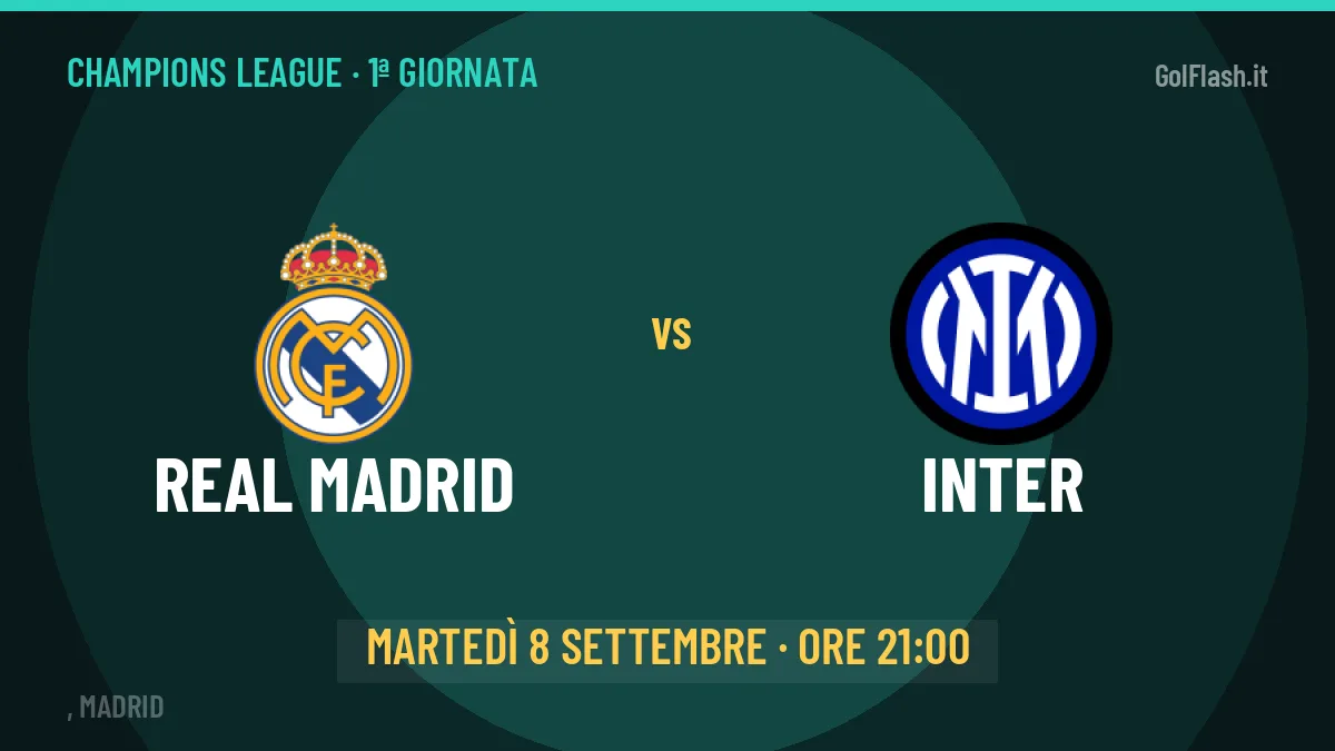 Real Madrid-Inter in TV: a che ora si gioca, dove vederla e probabili formazioni