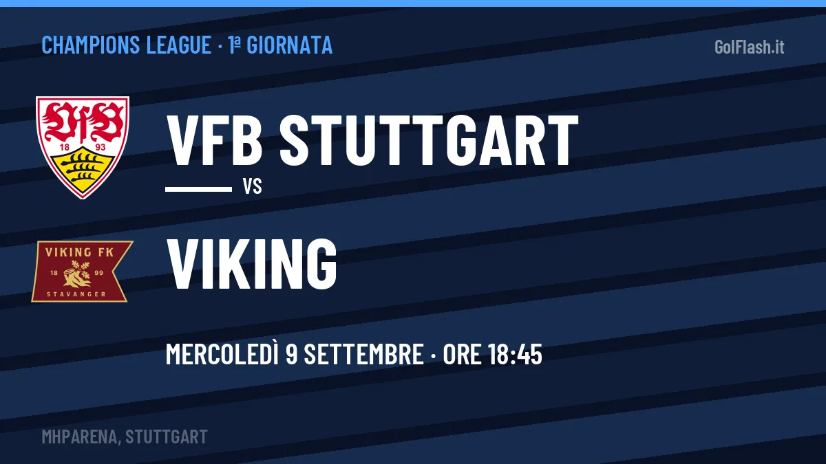 VfB Stuttgart-Viking in TV: a che ora si gioca, dove vederla e probabili formazioni