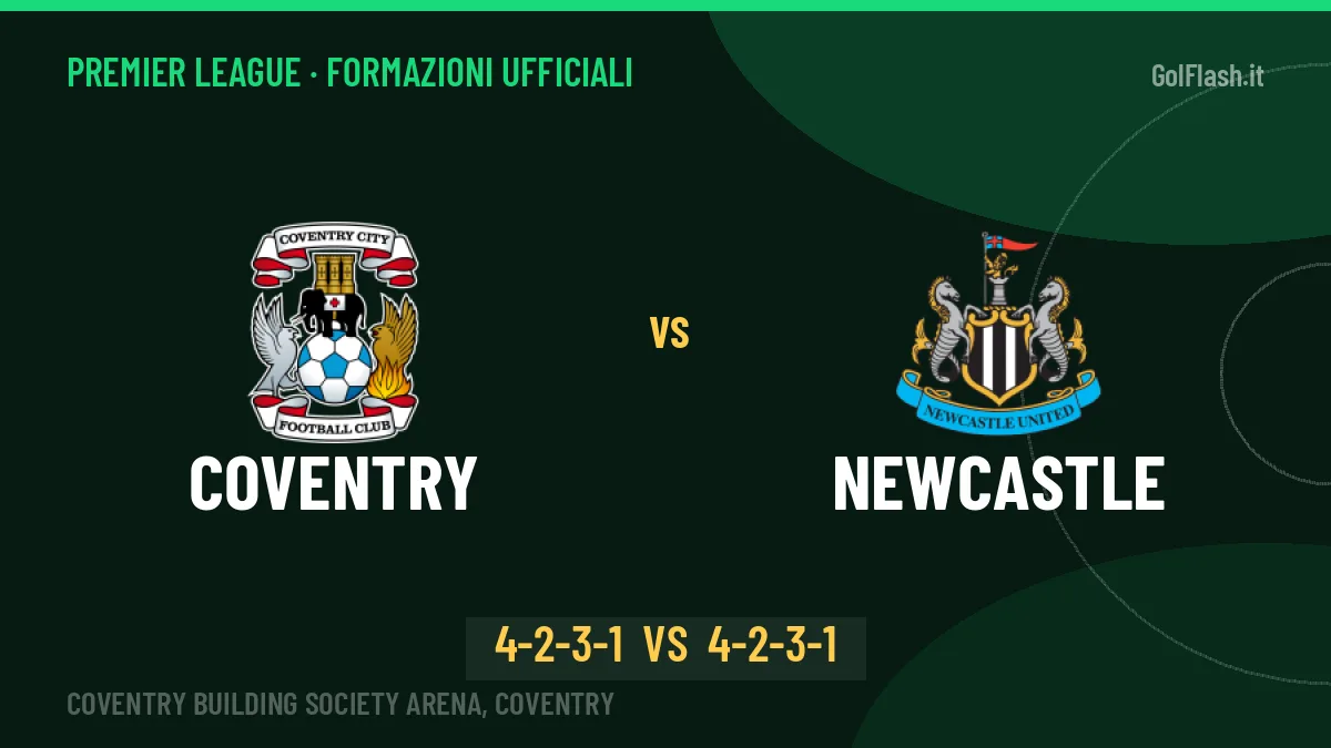 Coventry-Newcastle, le formazioni ufficiali: Lampard punta su Cherif