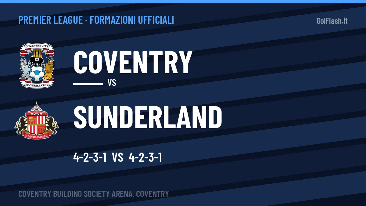 Formazioni ufficiali Coventry-Sunderland: Brobbey titolare nel Sunderland
