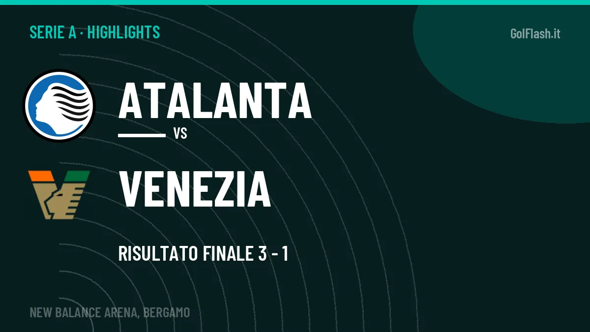 Highlights Atalanta-Venezia: gol e sintesi della partita (3-1)
