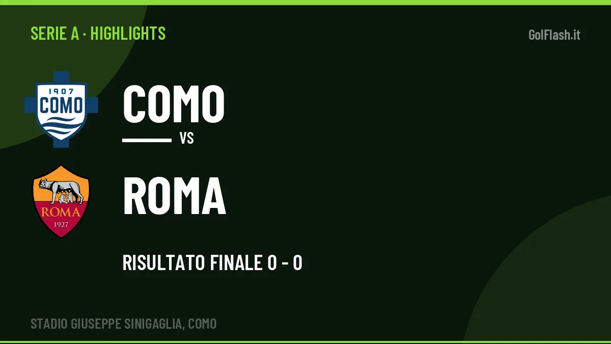 Video Como-Roma: highlights e gol della partita di Serie A