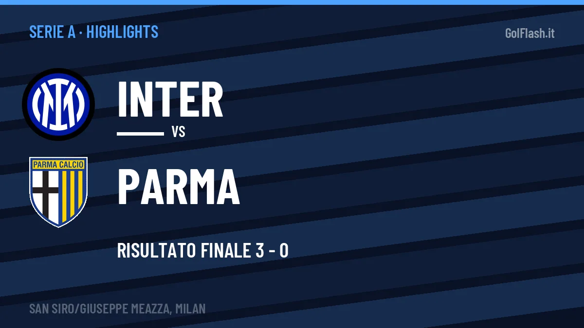 Gol e highlights di Inter-Parma 3-0: guarda la sintesi