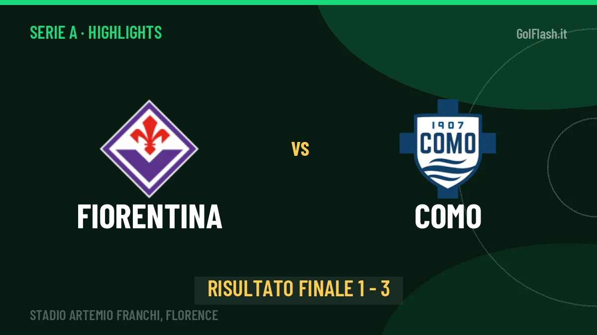 Fiorentina-Como 1-3, gli highlights: tutti i gol in video