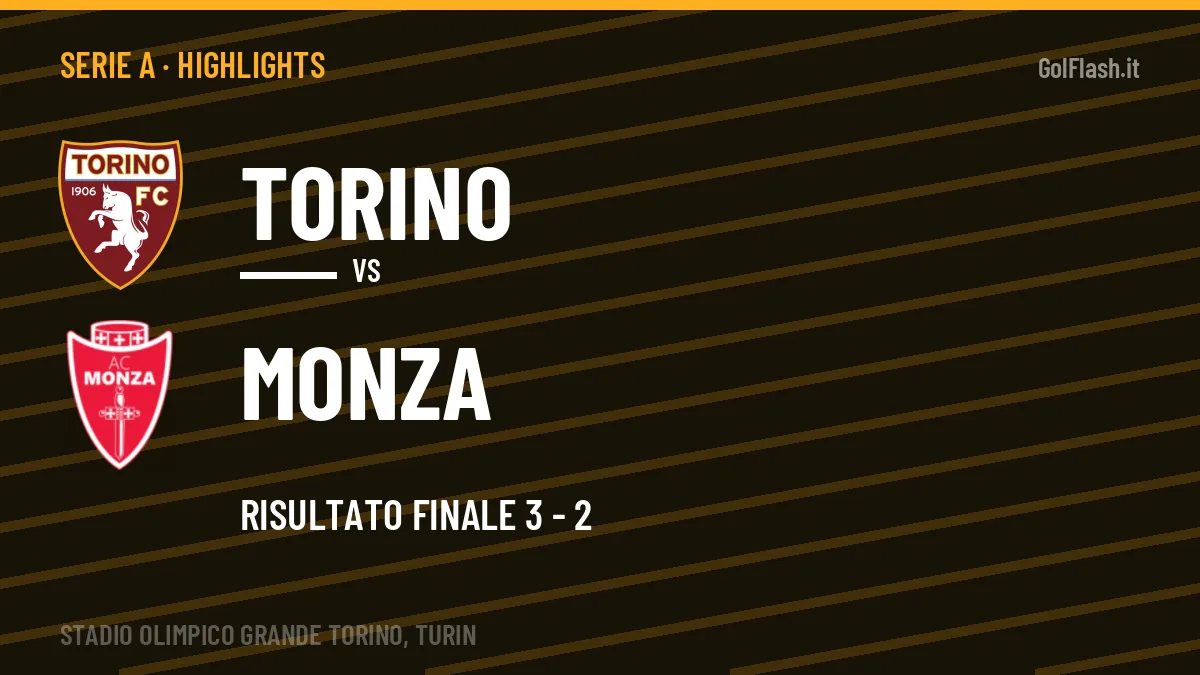 Gol e highlights di Torino-Monza 3-2: guarda la sintesi