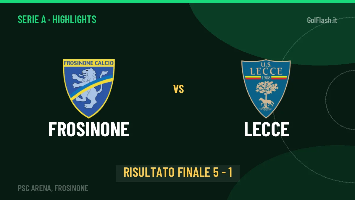 Frosinone-Lecce, sintesi e gol: gli highlights di Serie A