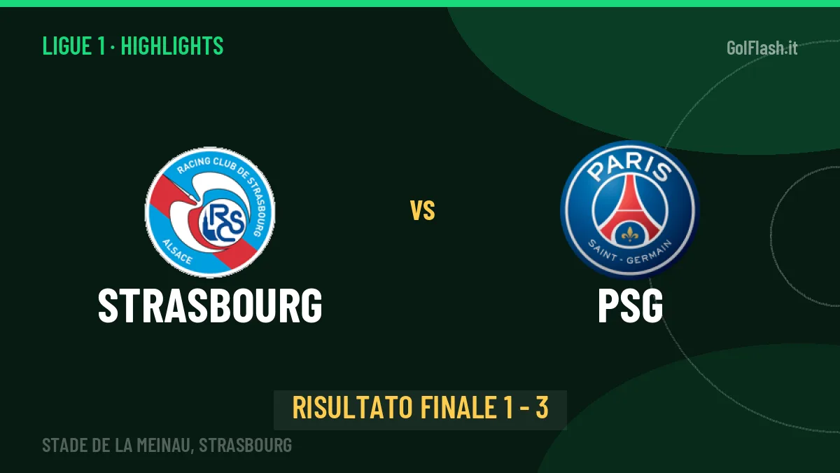 Strasbourg-PSG 1-3, gli highlights: tutti i gol in video
