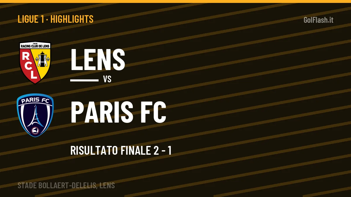 Highlights e gol Lens-Paris FC: la sintesi della 8ª giornata