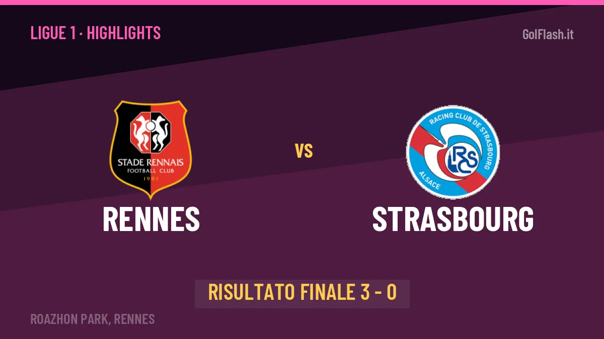 Rennes-Strasbourg, sintesi e gol: gli highlights di Ligue 1