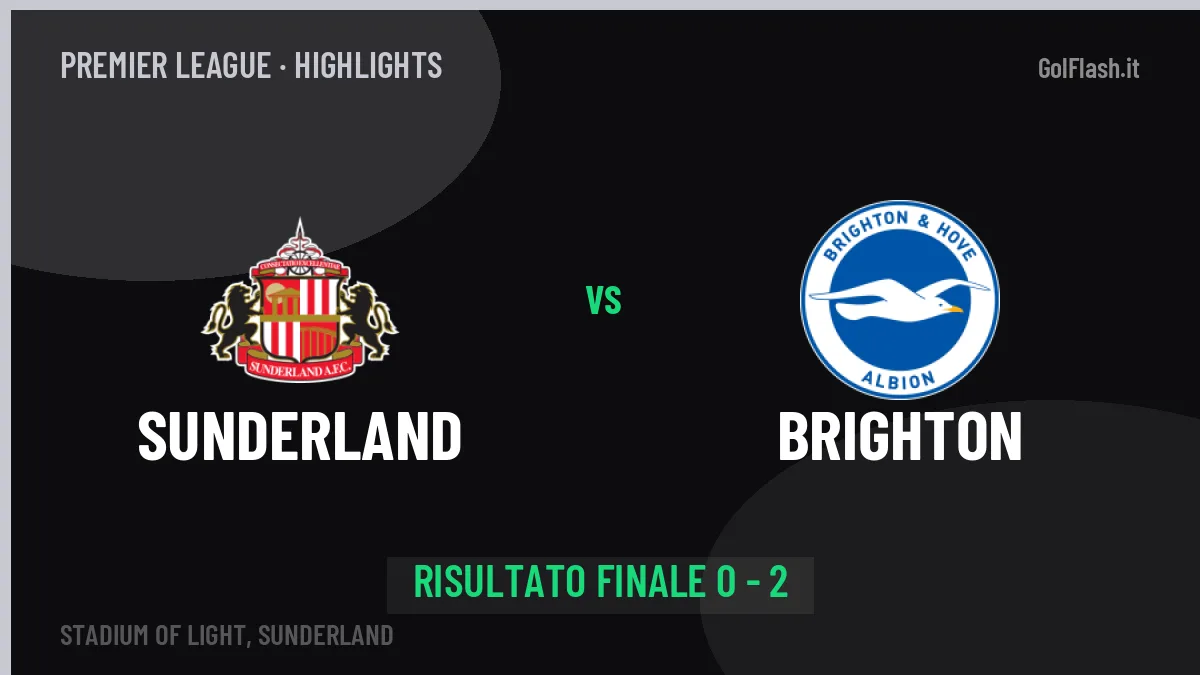 Sunderland-Brighton highlights: video, marcatori e statistiche