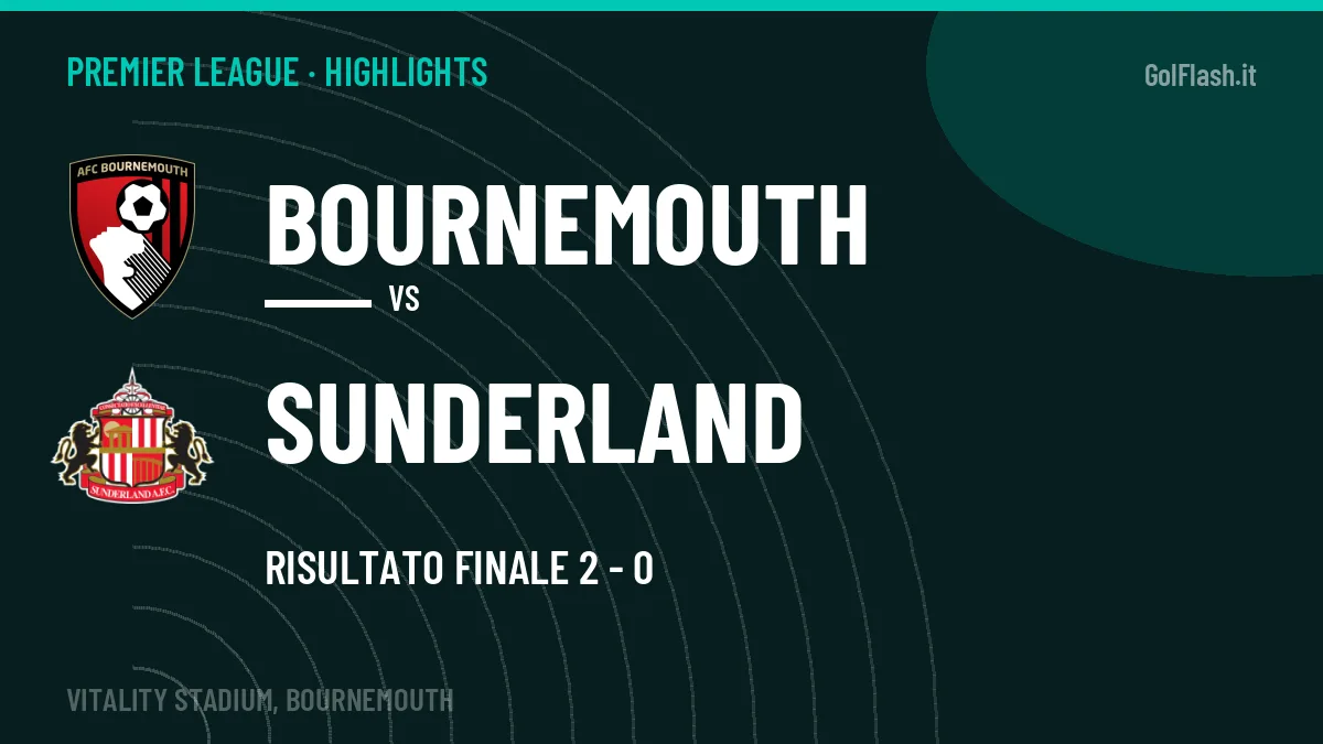 Highlights e gol Bournemouth-Sunderland: la sintesi della 7ª giornata