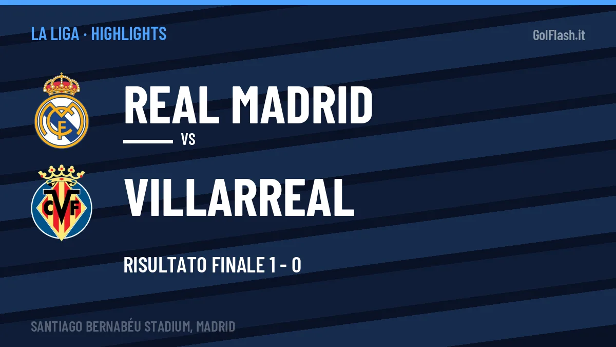 Highlights e gol Real Madrid-Villarreal: la sintesi della 8ª giornata