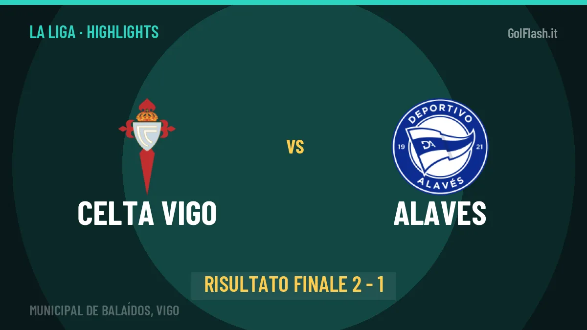 Celta Vigo-Alaves, sintesi e gol: gli highlights di La Liga